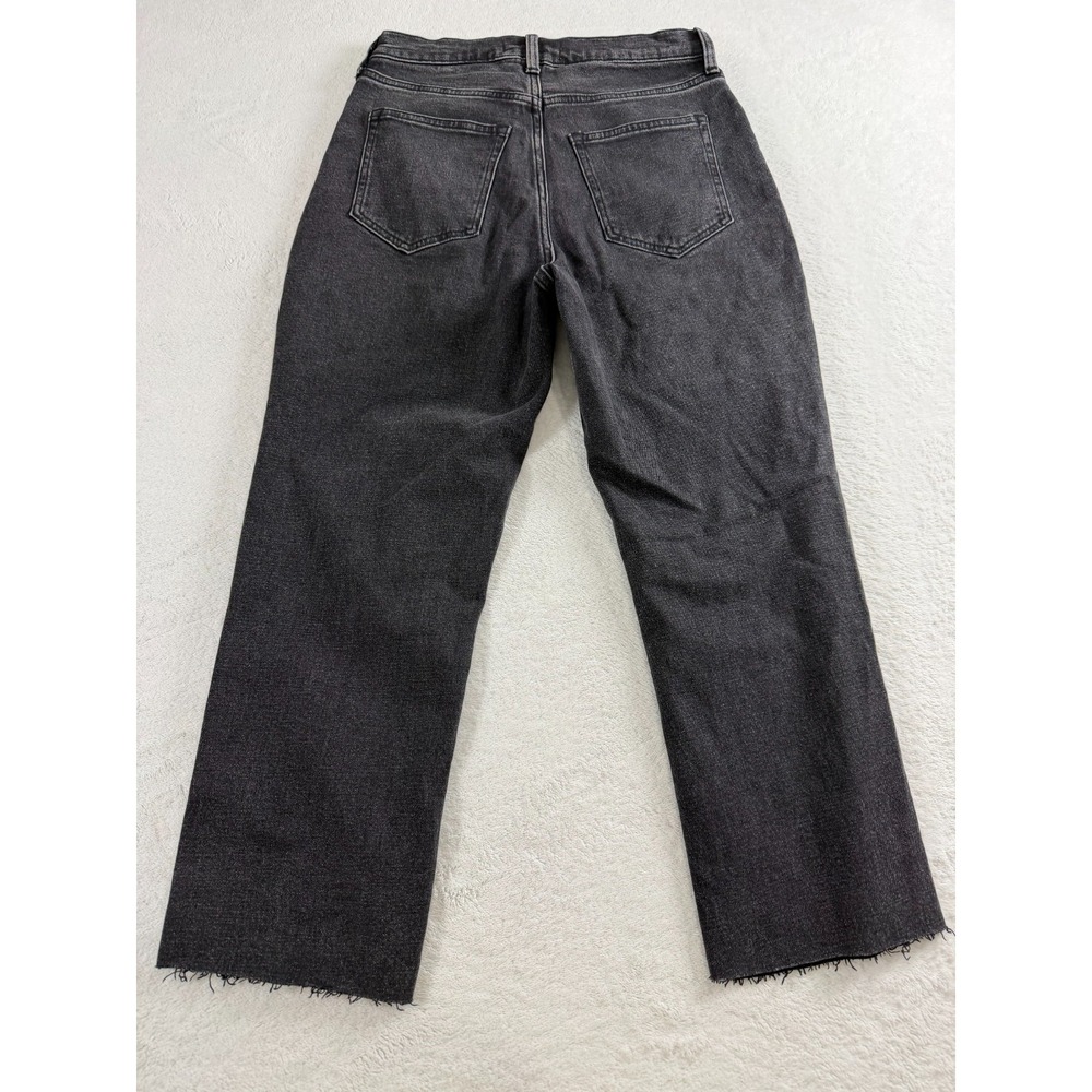 Abercrombie & Fitch Black Cropped Straight-Leg Jeans - Picture 3 of 11